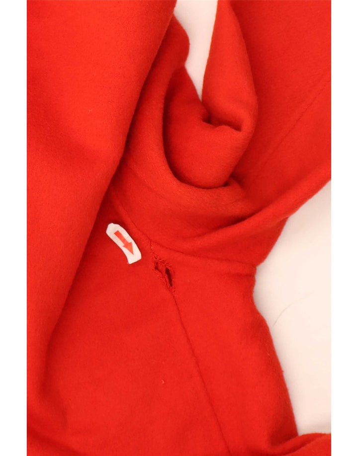 Zara Womens Double Breasted Coat UK 10 Small Red Wool