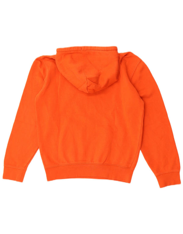 Champion Womens Graphic Oversized Hoodie Jumper UK 6 XS Orange Cotton