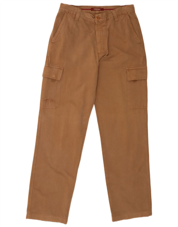 Carrera Mens Straight Cargo Trousers W34 L34 Beige Cotton