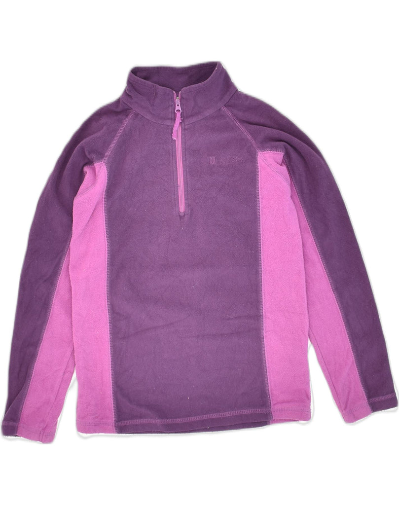 MOUNTAIN WAREHOUSE Girls Zip Neck Fleece Jumper 9-10 Years Purple | Vintage Mountain Warehouse | Thrift | Second-Hand Mountain Warehouse | Used Clothing | Messina Hembry 