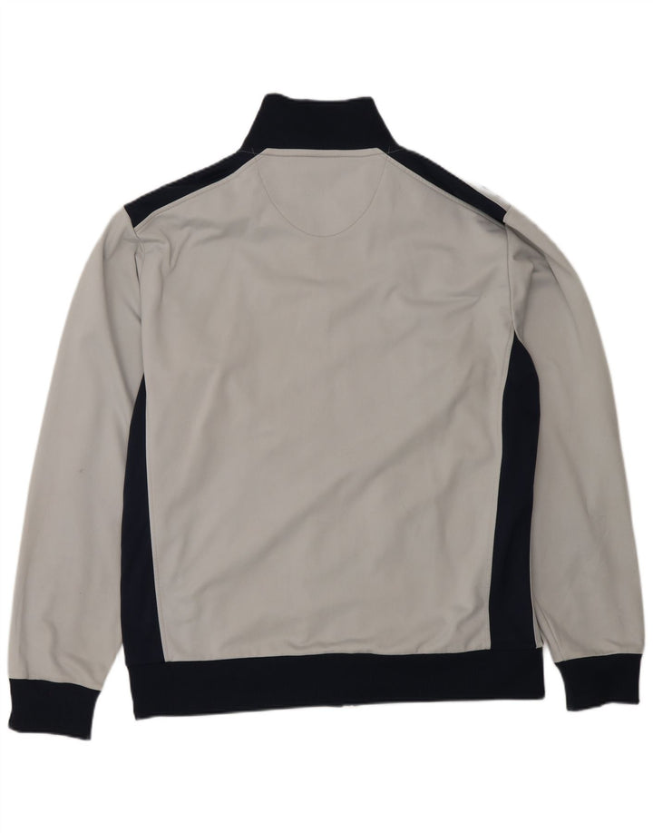 Asics Mens Tracksuit Top Jacket Large Grey Colourblock