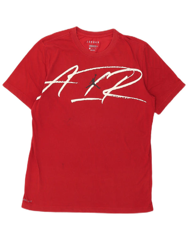 Jordan Mens Standard Fit Graphic T-Shirt Top Large Red Cotton