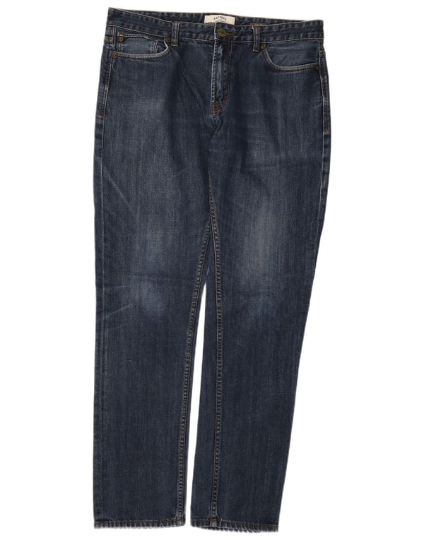 Fat Face Mens Slim Jeans W36 L33 Navy Blue Cotton