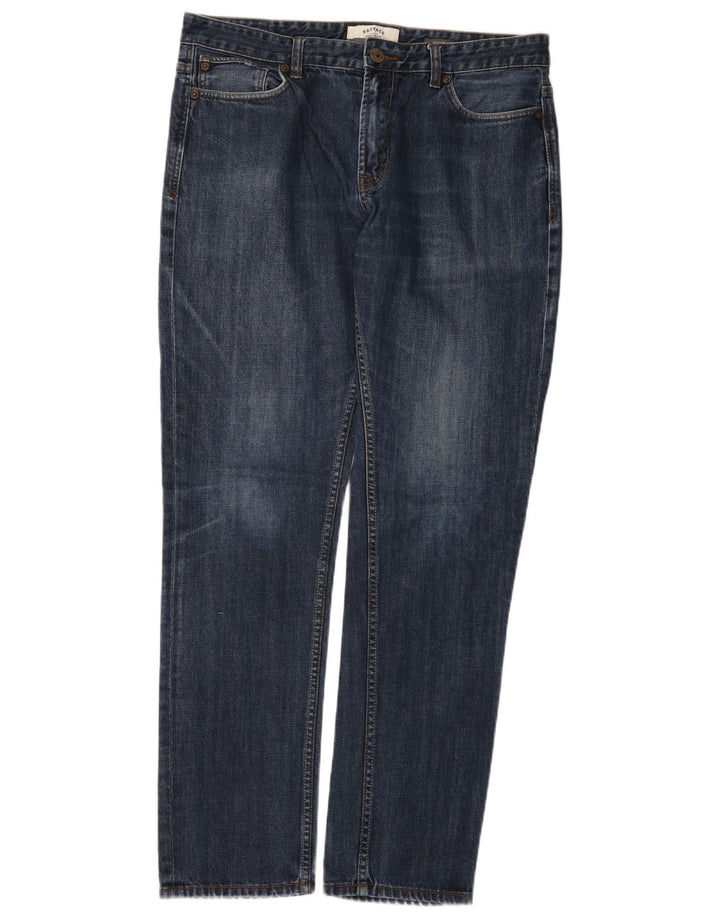 Fat Face Mens Slim Jeans W36 L33 Navy Blue Cotton