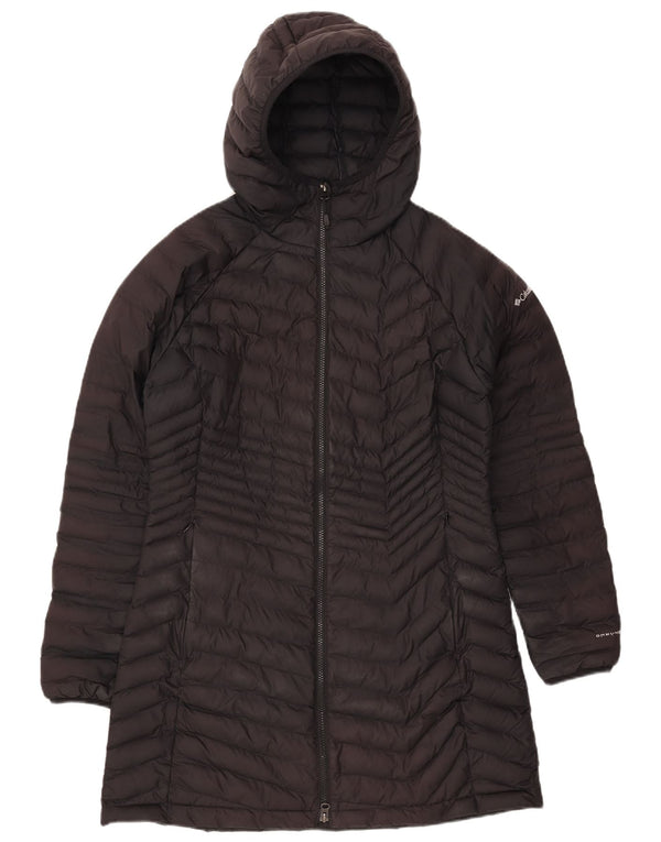 Columbia Womens Omni-Heat Hooded Padded Coat UK 16 Large Black Polyester