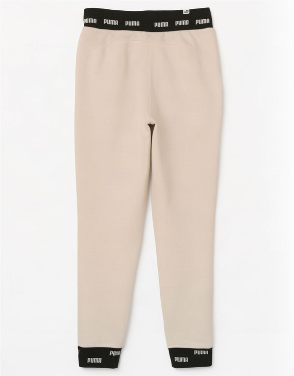 Puma Mens Graphic Tracksuit Trousers Joggers XS White Colourblock Cotton