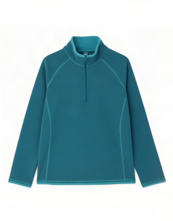 Mountain Warehouse Womens Zip Neck Fleece Jumper UK 18 XL Blue