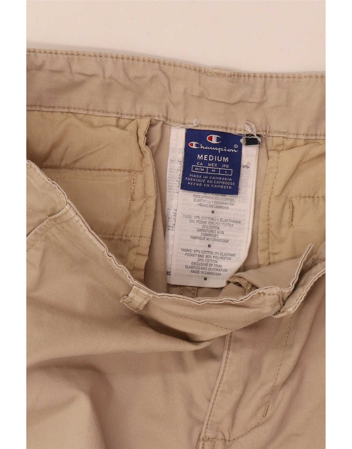 Champion Mens Cargo Shorts Medium W32 Beige Cotton