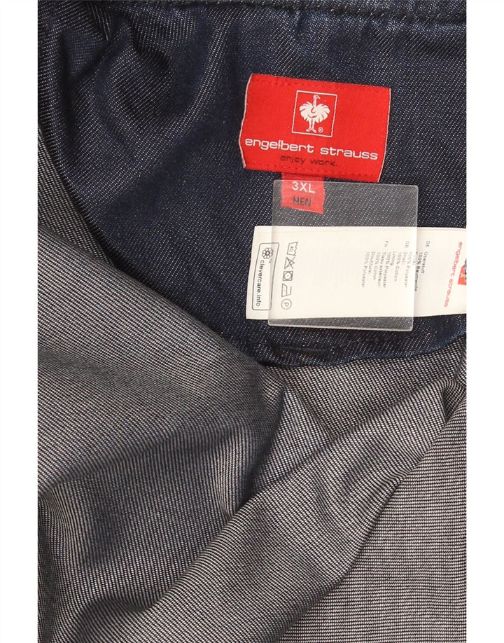 Engelbert Strauss Mens Denim Jacket UK 46 3XL Blue Cotton