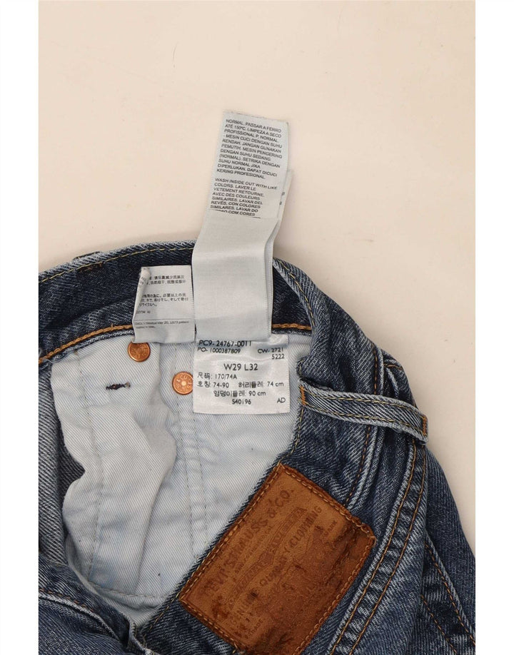 Levi's Womens Straight Jeans W29 L32 Blue Cotton