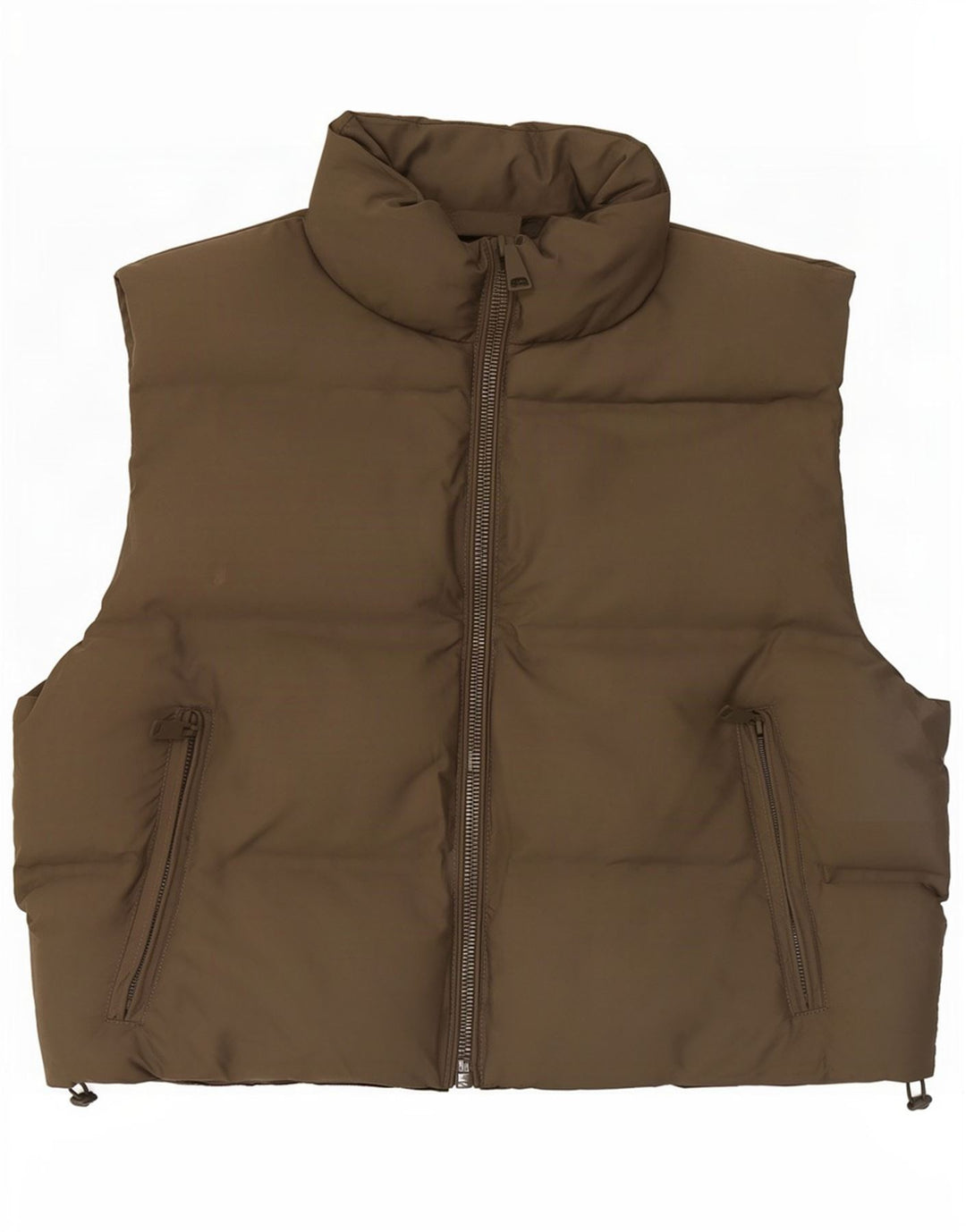 Zara Womens Padded Gilet UK 14 Medium Khaki Polyester
