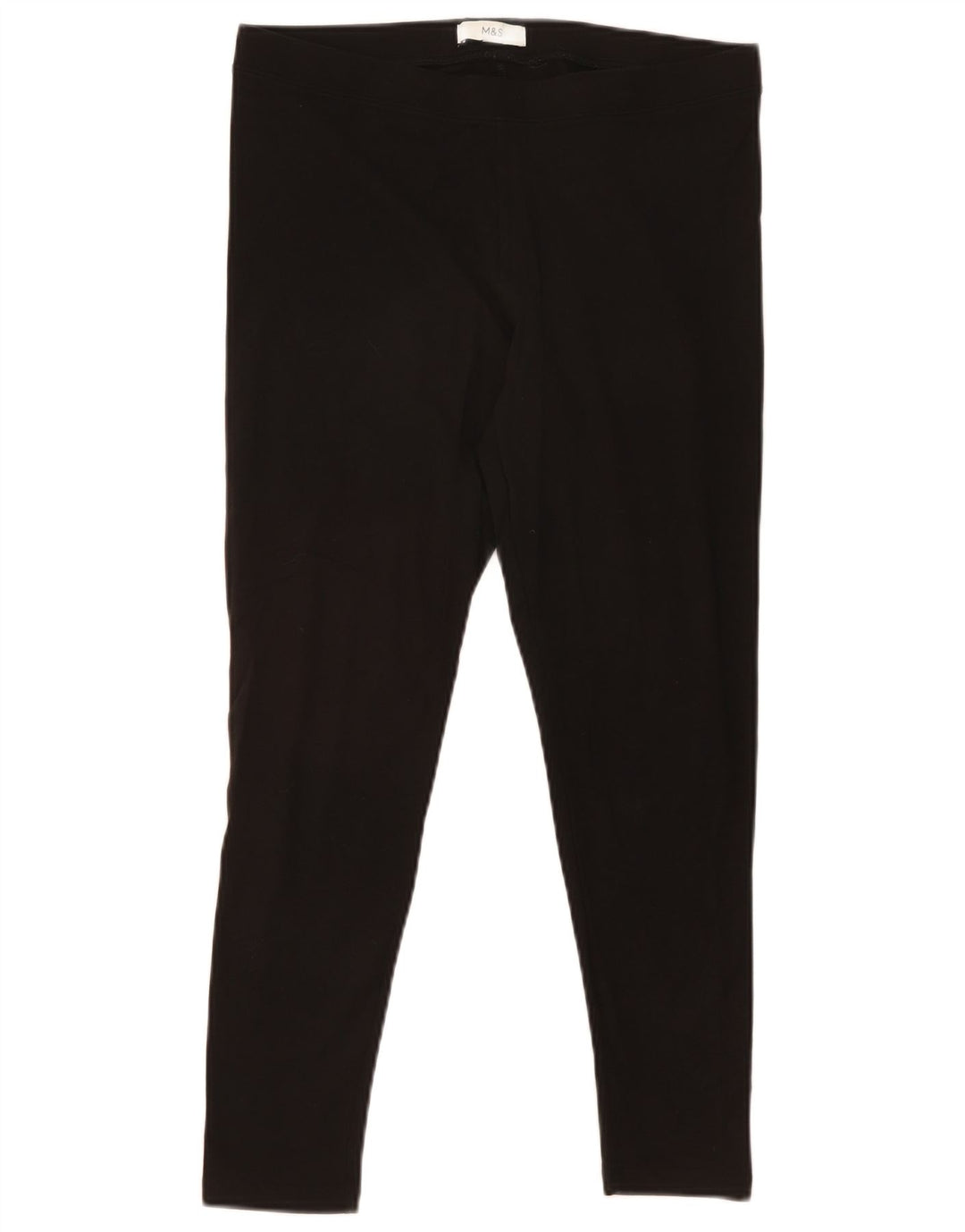 Marks & Spencer Womens Leggings UK 14 Large Black Cotton