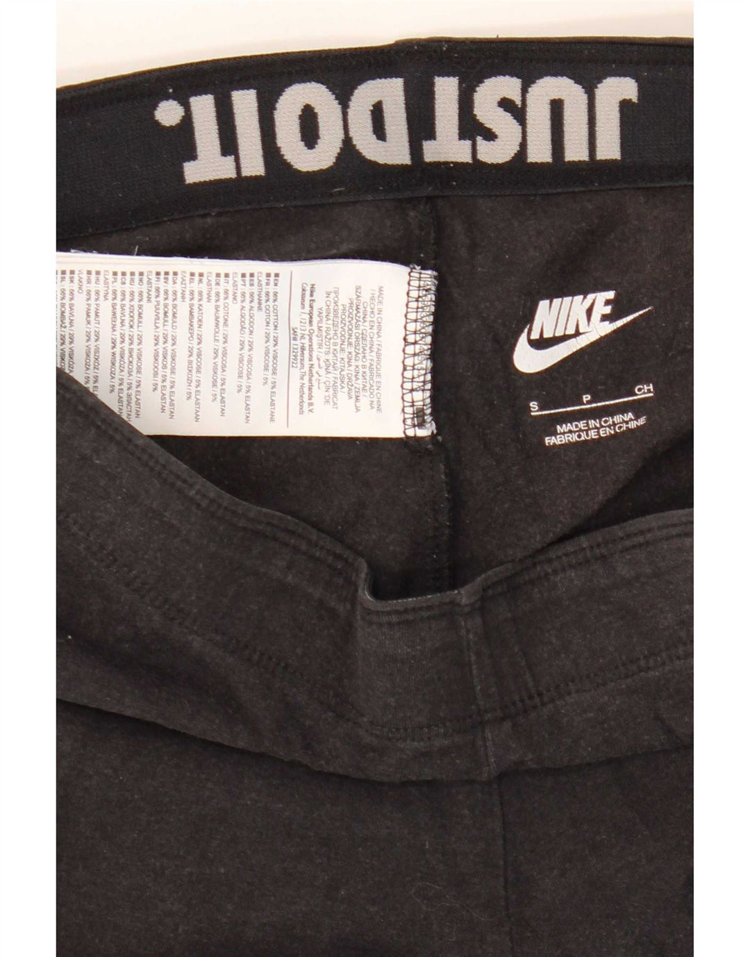 Nike Womens Graphic Leggings UK 10 Small  Black Cotton