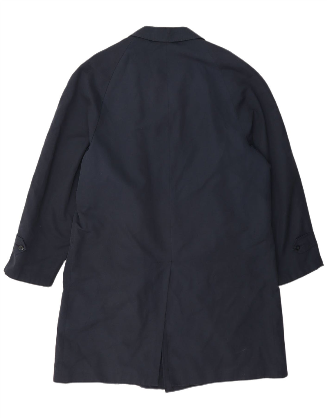 Dhobi Mens Overcoat UK 38 Medium Navy Blue Polyester