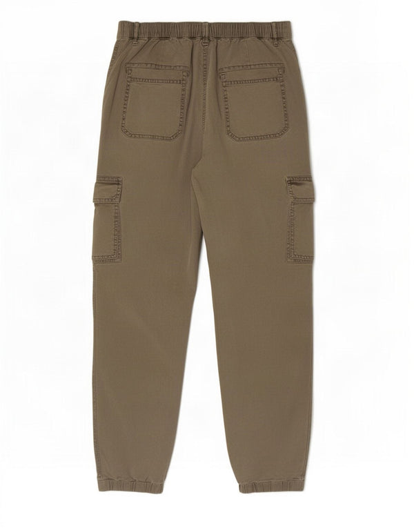 Marks & Spencer Womens Joggers Cargo Trousers UK 12 Medium W28 L29 Khaki