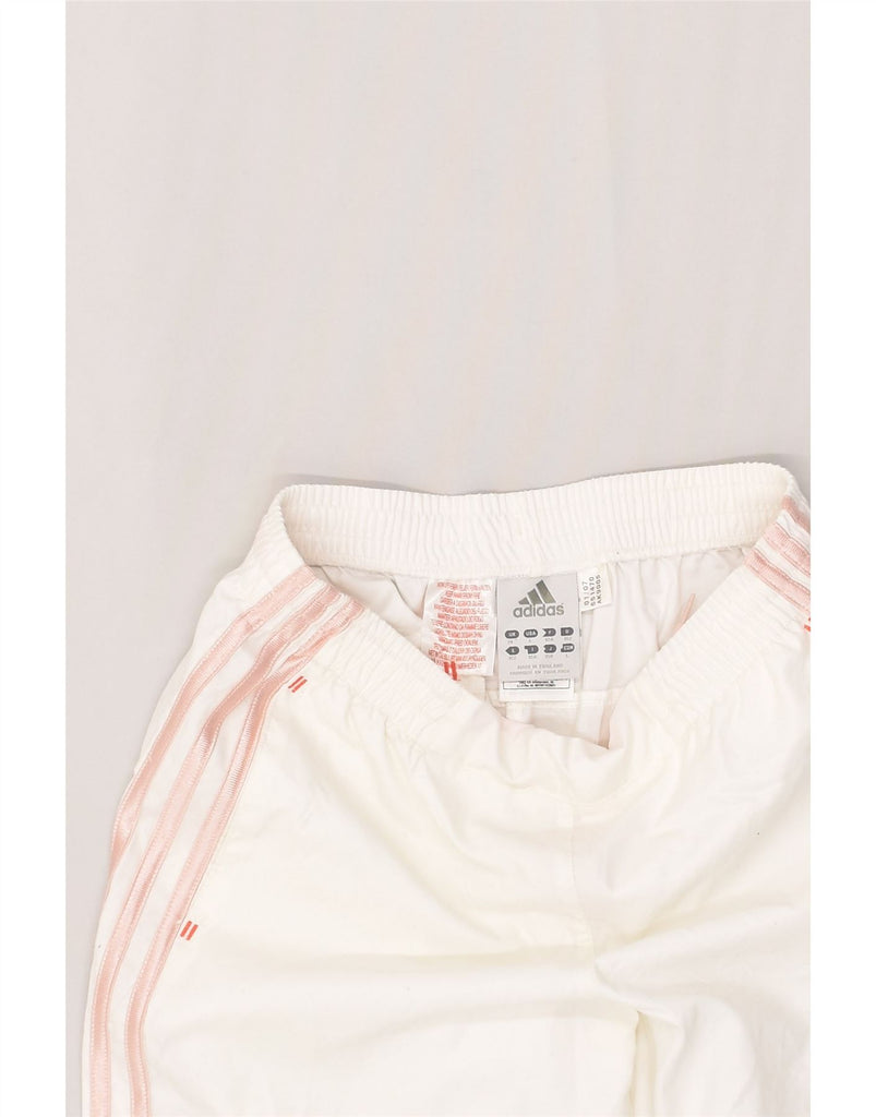 ADIDAS Girls Tracksuit Trousers 11-12 Years White Polyester | Vintage Adidas | Thrift | Second-Hand Adidas | Used Clothing | Messina Hembry 