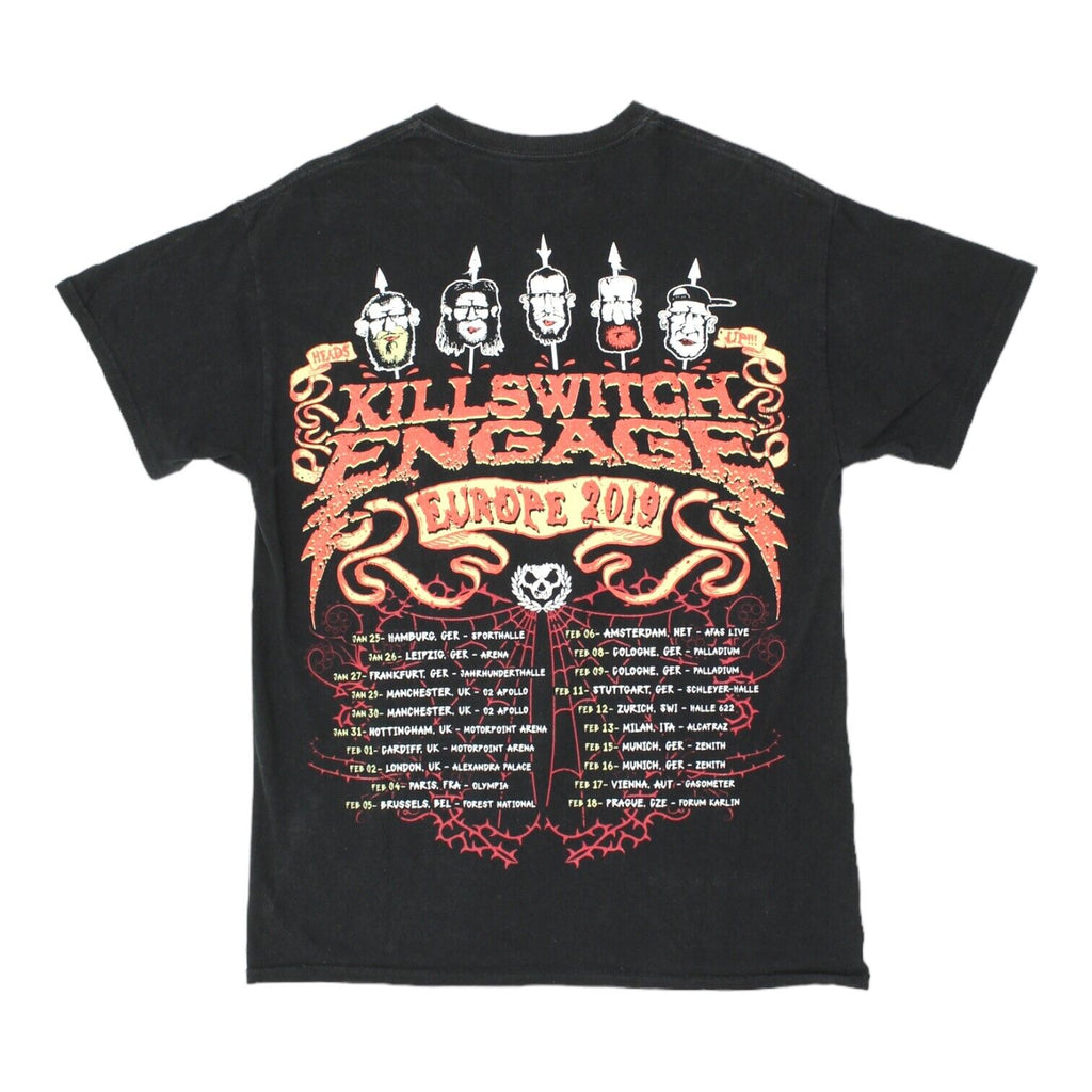 Killswitch Engage Europe 2019 Tour Mens Black Tshirt | Metal Music Band Tee | Vintage Messina Hembry | Thrift | Second-Hand Messina Hembry | Used Clothing | Messina Hembry 