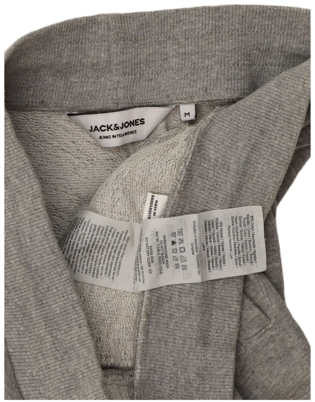 JACK & JONES Mens Cargo Tracksuit Trousers Joggers Medium  Grey Cotton
