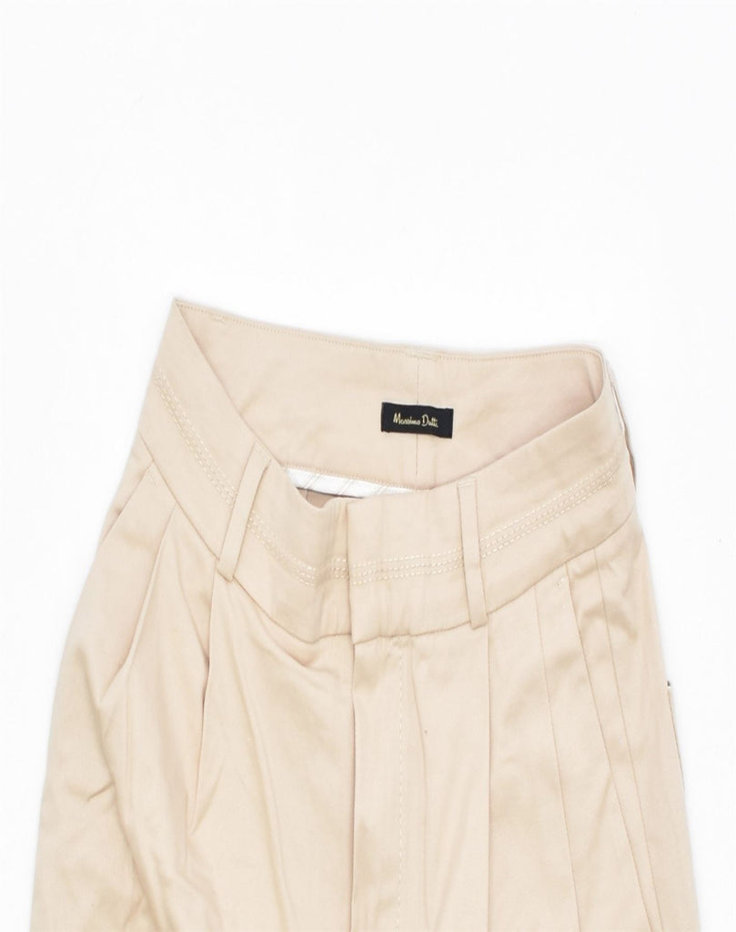 MASSIMO DUTTI Womens Pegged High Waist Chino Trousers EU 34 XS W26 L30 Beige | Vintage | Thrift | Second-Hand | Used Clothing | Messina Hembry 
