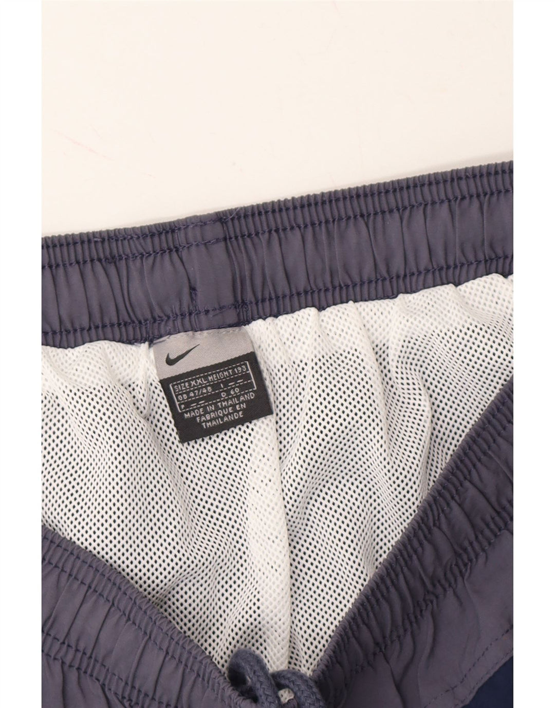 NIKE Mens Swimming Shorts 2XL Blue Striped Nylon Vintage Nike and Second-Hand Nike from Messina Hembry 