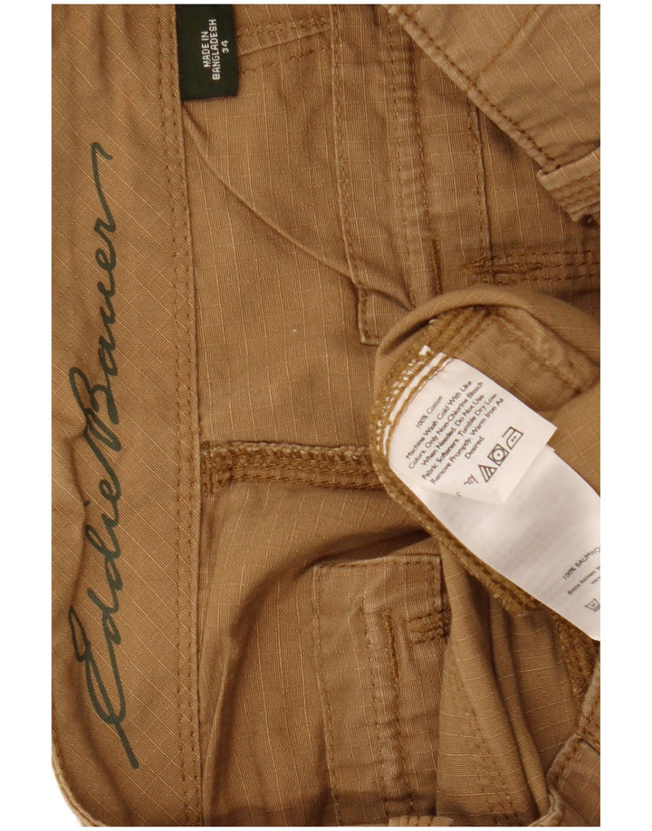 EDDIE BAUER Mens Chino Shorts W34 Large Beige Cotton