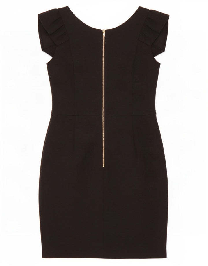 Warehouse Womens Sleeveless Sheath Dress UK 12 Medium Black Polyester