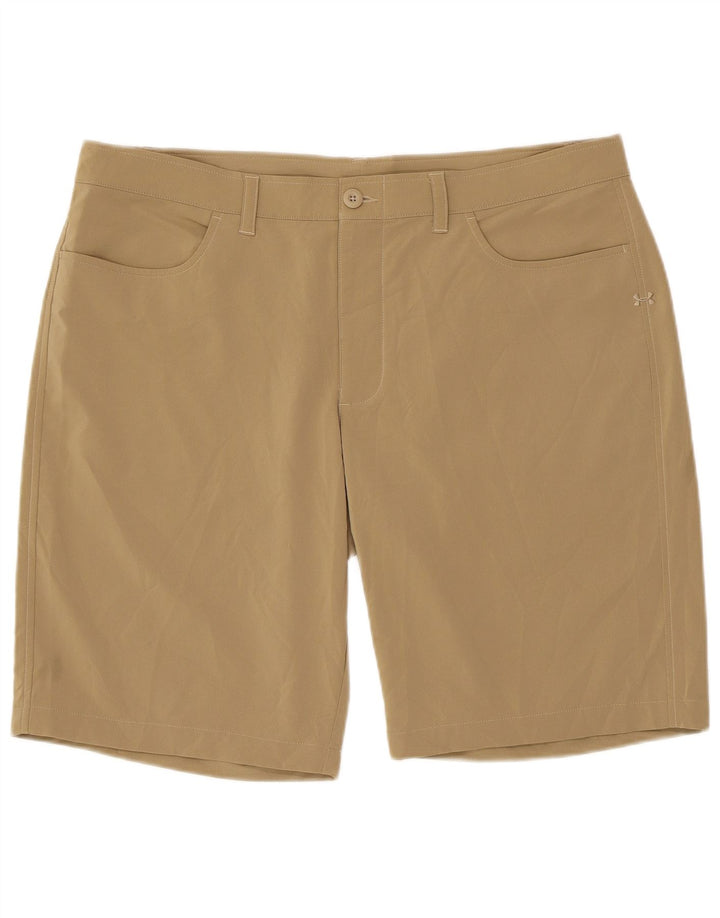 Under Armour Mens Fitted Casual Shorts W38 XL Brown