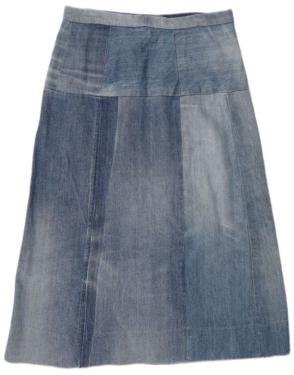 Vintage Womens High Waist Denim Skirt W30 Medium Blue