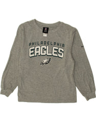 NFL Boys Graphic Top Long Sleeve 10-11 Years Medium Grey