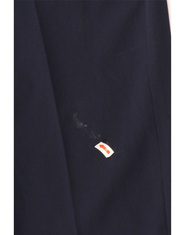 Zara Womens Slim Cropped Trousers Large W34 L26 Navy Blue