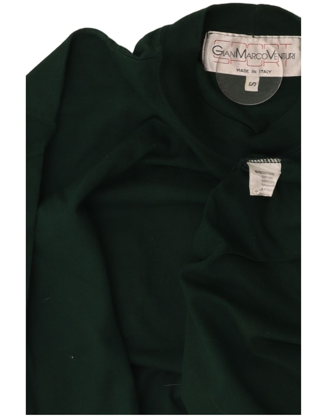 GIAN MARCO VENTURI Mens Graphic T-Shirt Top Small Green Cotton