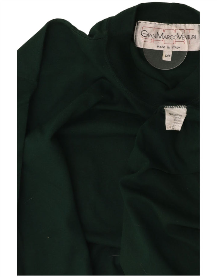 GIAN MARCO VENTURI Mens Graphic T-Shirt Top Small Green Cotton