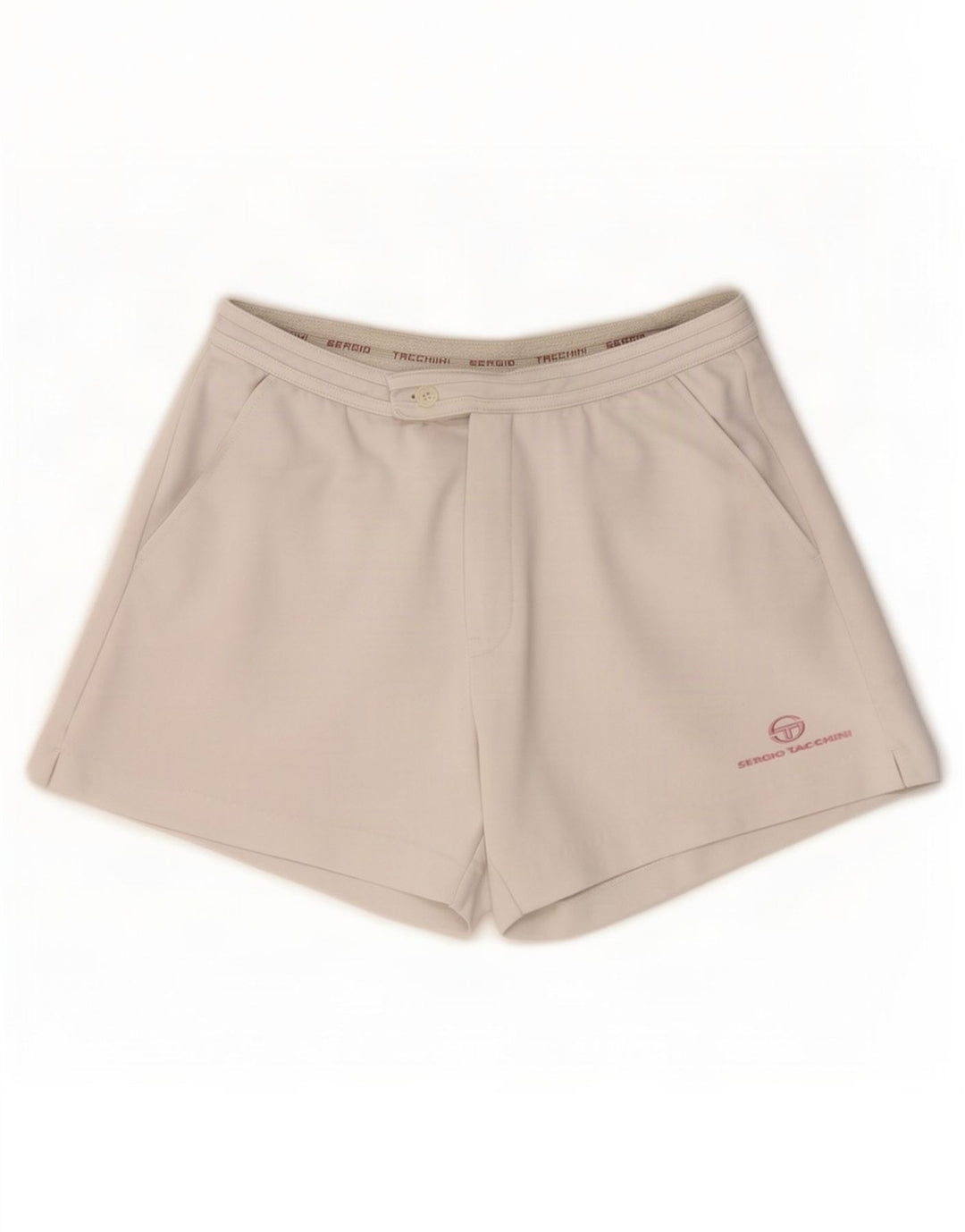 Sergio Tacchini Womens Casual Shorts Medium W30 White Polyester