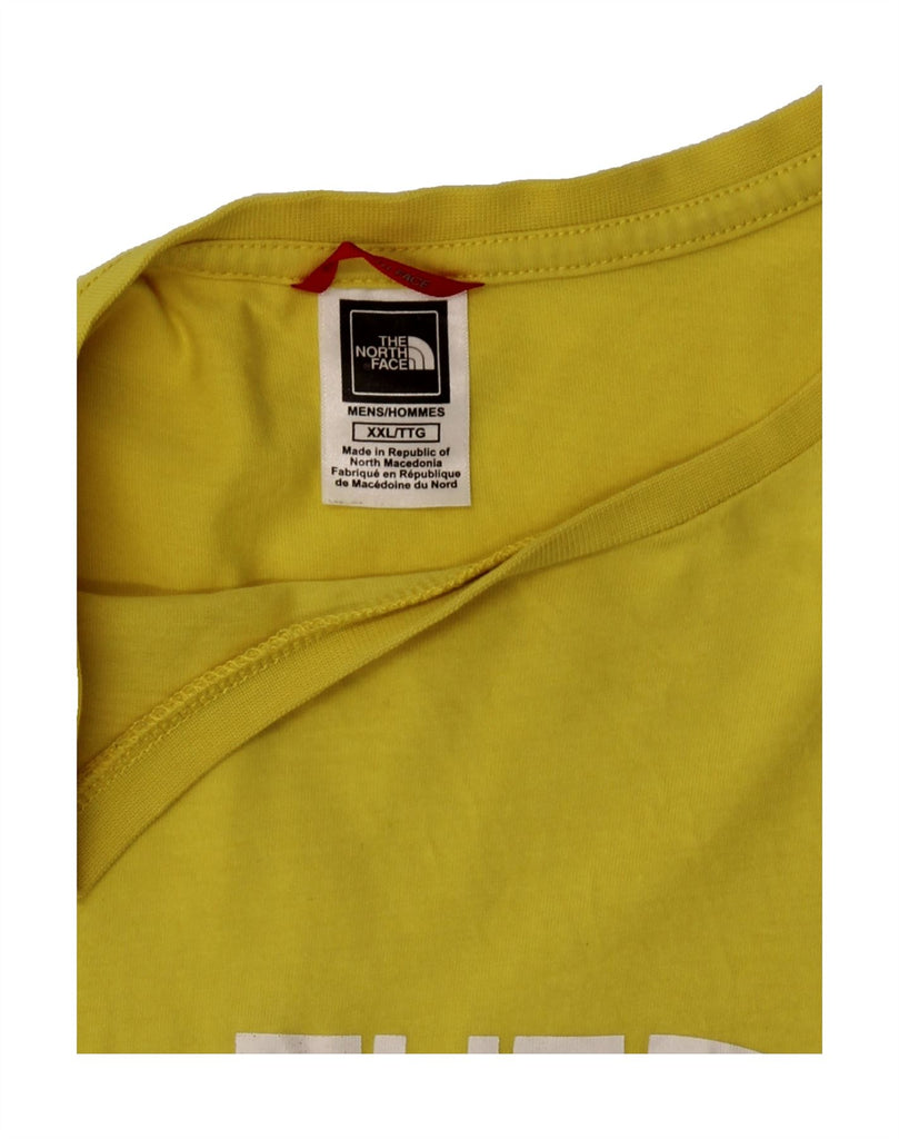 THE NORTH FACE Mens Graphic T-Shirt Top 2XL Yellow Cotton Vintage The North Face and Second-Hand The North Face from Messina Hembry 