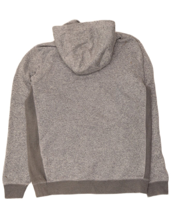 Quiksilver Mens Hoodie Jumper Large Grey Colourblock Polyester