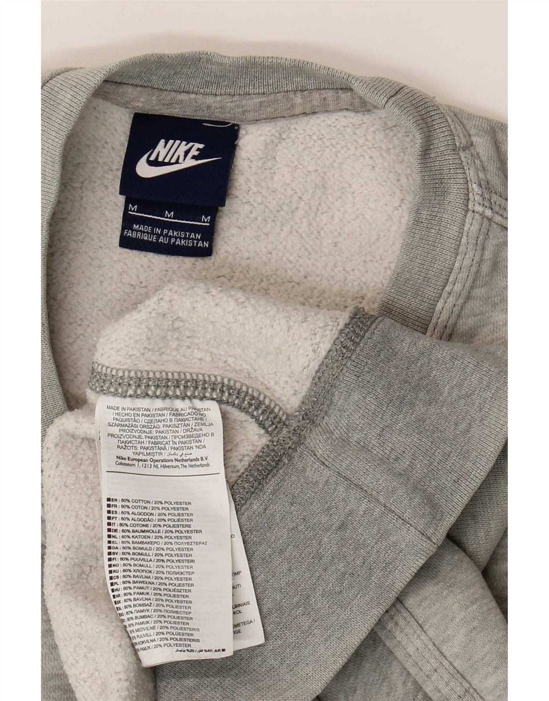 Nike Mens Sweatshirt Jumper Medium Grey Cotton