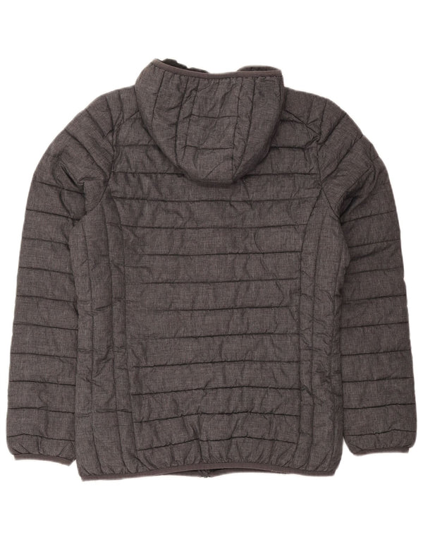 Ellesse Womens Hooded Padded Jacket UK 14 Medium Grey Polyamide Sports