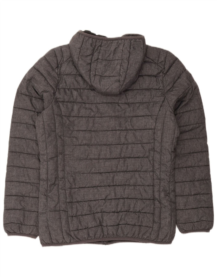 Ellesse Womens Hooded Padded Jacket UK 14 Medium Grey Polyamide Sports