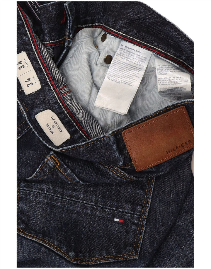 Tommy Hilfiger Mens Mercer Regular Fit Straight Jeans W34 L34 Navy Blue