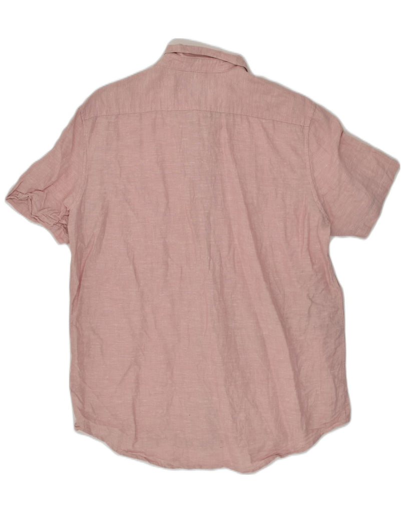 MICHAEL KORS Mens Classic Fit Short Sleeve Shirt Medium Pink Cotton | Vintage Michael Kors | Thrift | Second-Hand Michael Kors | Used Clothing | Messina Hembry 