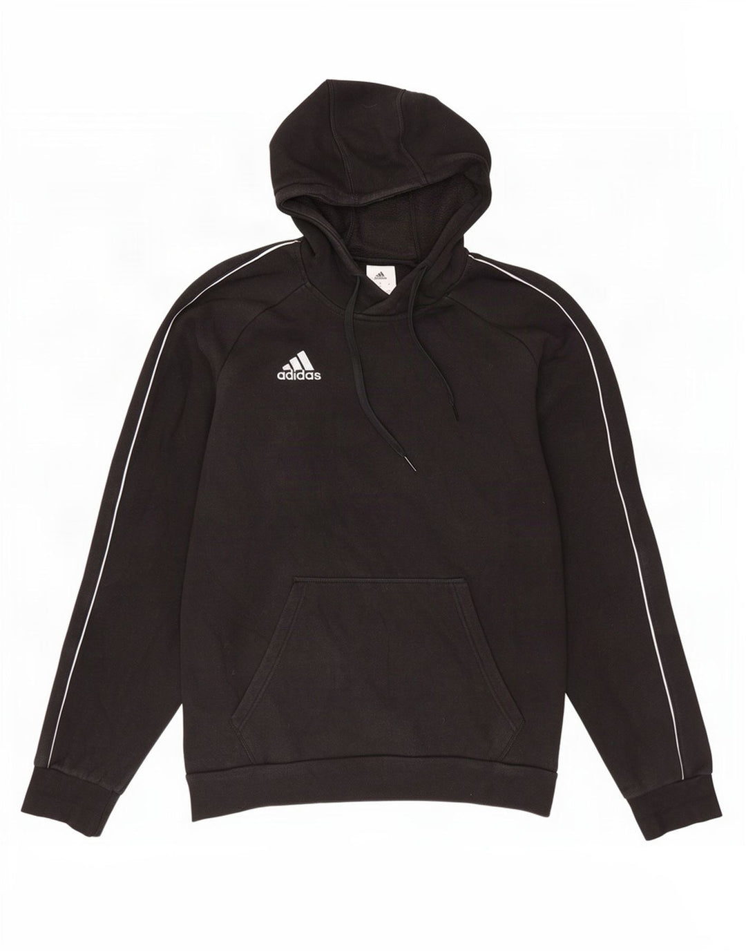 Adidas Mens Hoodie Jumper Medium Black Cotton
