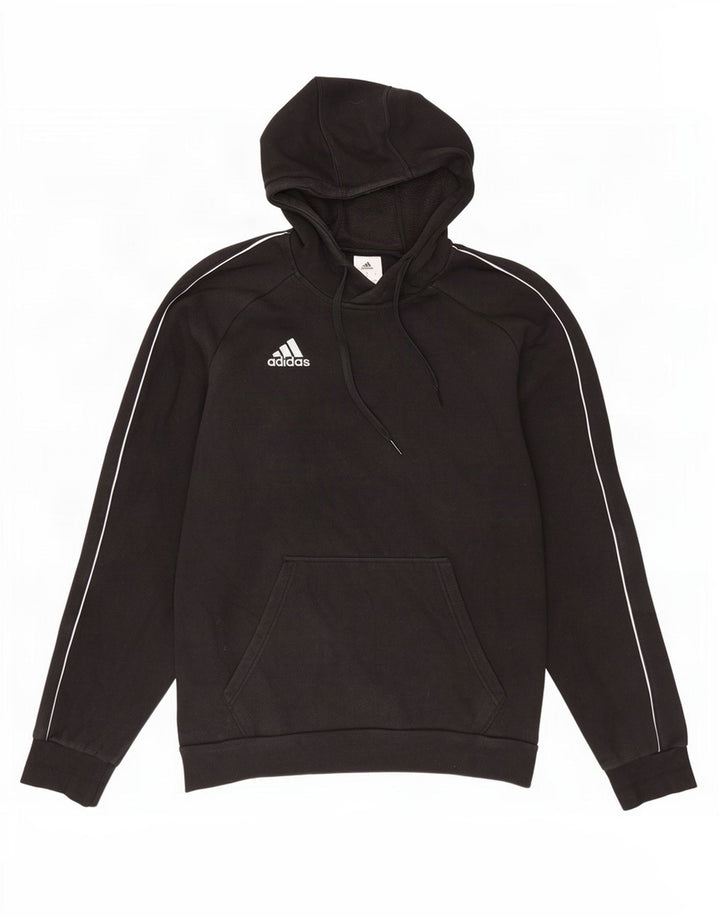 Adidas Mens Hoodie Jumper Medium Black Cotton