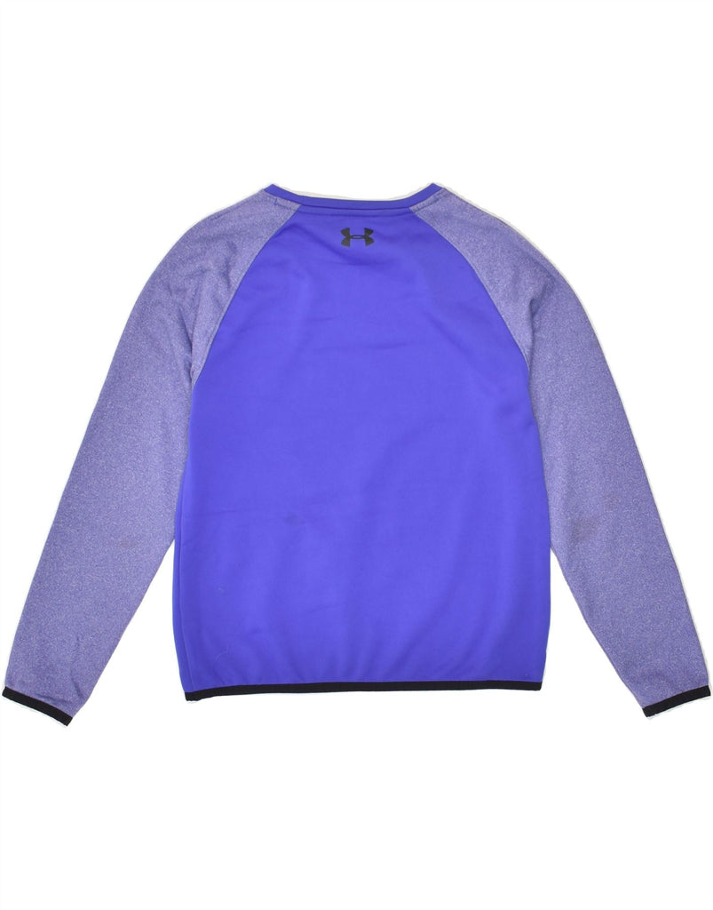 UNDER ARMOUR Girls Graphic Sweatshirt Jumper 11-12 Years Medium Blue | Vintage Under Armour | Thrift | Second-Hand Under Armour | Used Clothing | Messina Hembry 