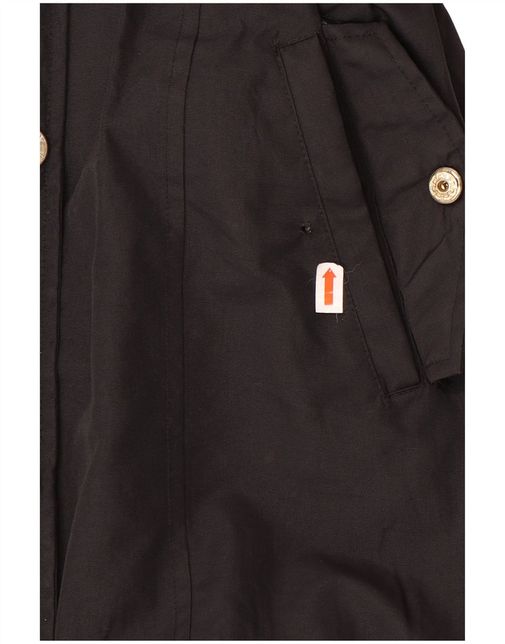 Lipsy Womens Hooded Parka Jacket UK 8 Small Black Polyester
