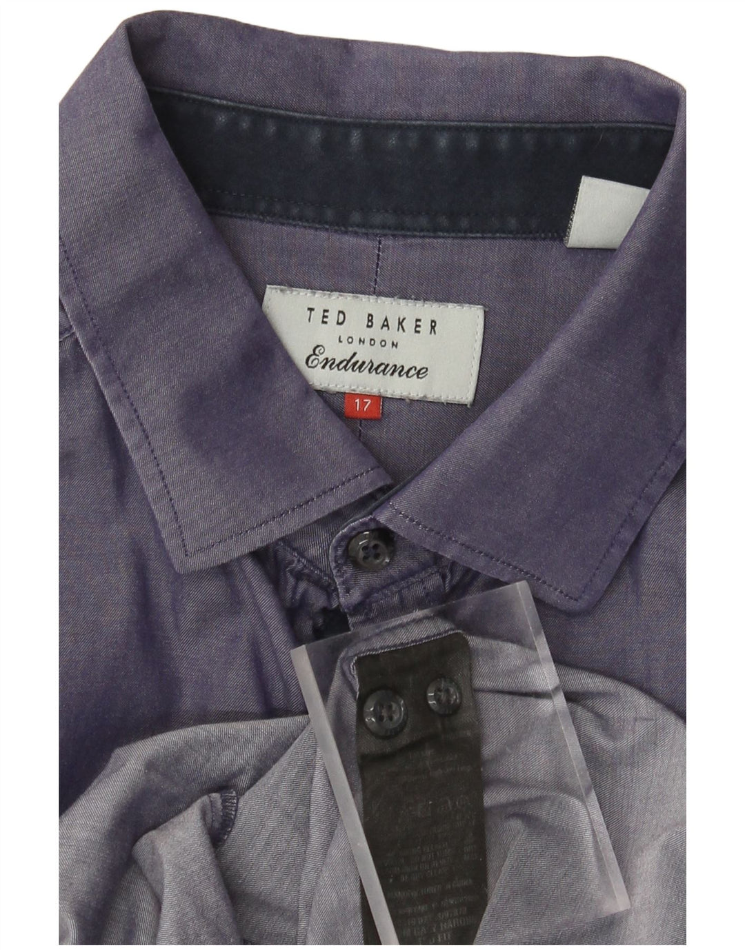 TED BAKER Mens Shirt Size 17 XL Purple Cotton