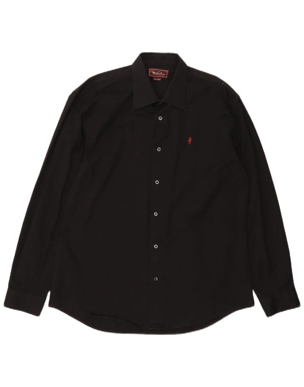 MARLBORO CLASSICS Mens Shirt 2XL Black Cotton
