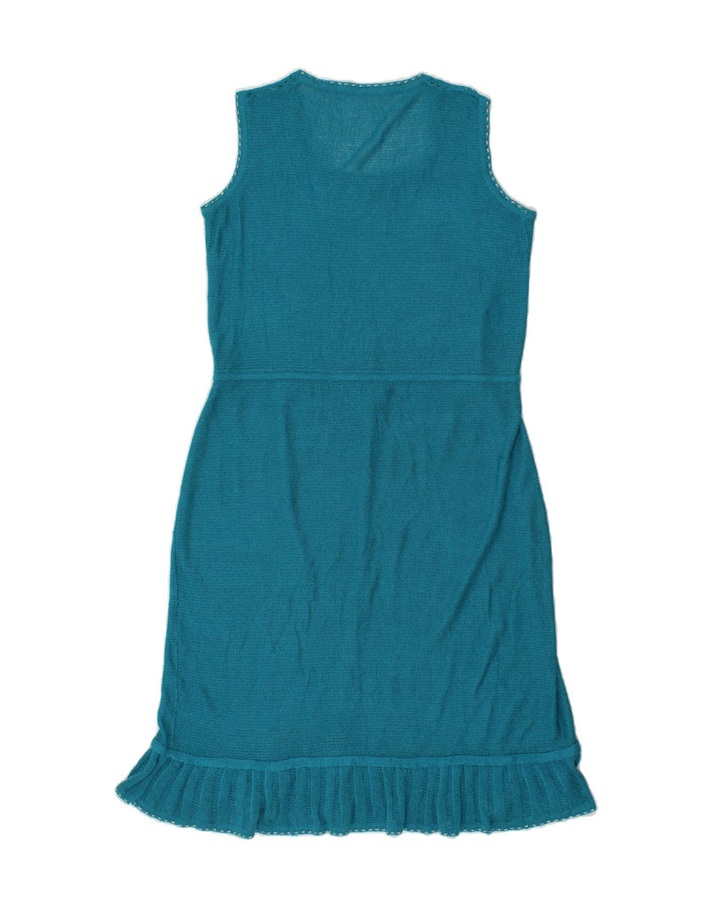 VINTAGE Womens See Through Sleeveless Basic Dress UK 14 Large Blue | Vintage Vintage | Thrift | Second-Hand Vintage | Used Clothing | Messina Hembry 