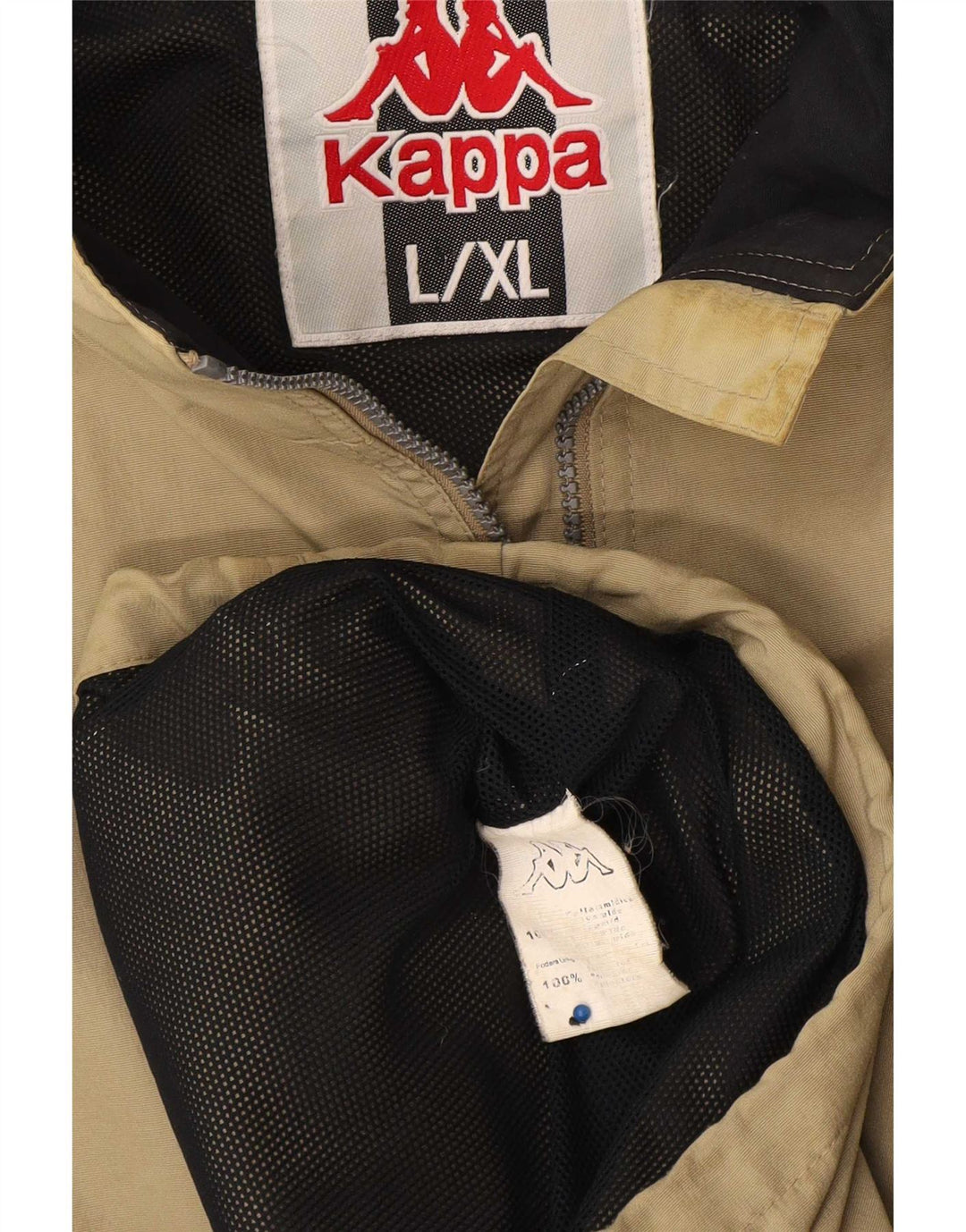 Kappa Mens Rain Jacket UK 40 Large Khaki Polyamide