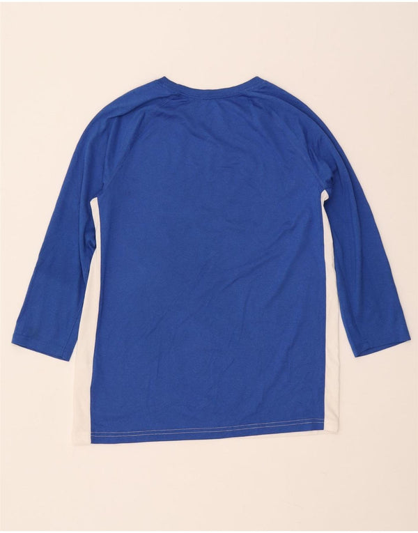 NIKE Womens Dri Fit Graphic Top 3/4 Sleeve UK 18 XL White Colourblock