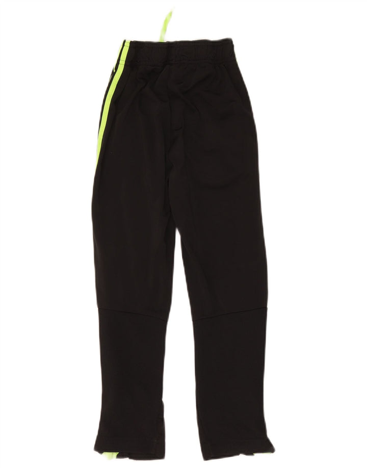 Adidas Boys Tracksuit Trousers 7-8 Years Black Polyester
